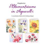 5er-Set Klappkarten »Blumenträume in Aquarell«