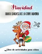 Libro de actividades de navidad con tijeras para niños: Cuaderno de trabajo de Navidad para recortar y pegar. Libro de actividades para niños, niñas