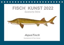 Fisch als Kunst 2022: Asiatische Störe (Tischkalender 2022 DIN A5 quer)