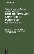 Gotthold Ephraim Lessings Sämmtliche Schriften, Teil 12, Artistische und antiquarische Schriften (Fortsetzung)