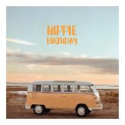 Doppelkarte. VW Bus Hippie Birthday