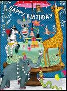 Doppelkarte. Mini - Happy Birthday (Tiere)