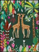 Doppelkarte. Mini - Giraffen