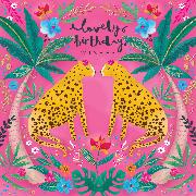 Doppelkarte. Tropics - Birthday / Leopards