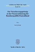 Das Veranlassungsprinzip in der Finanzverfassung der Bundesrepublik Deutschland