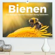 Bienen - Die fleißigen Tierchen die den Honig herstellen. (Premium, hochwertiger DIN A2 Wandkalender 2022, Kunstdruck in Hochglanz)