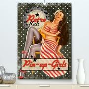 Retro Kult Pin-up-Girls (Premium, hochwertiger DIN A2 Wandkalender 2022, Kunstdruck in Hochglanz)