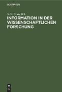 Information in der wissenschaftlichen Forschung