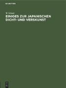 Einiges zur japanischen Dicht- und Verskunst