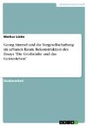 Georg Simmel und die Vergesellschaftung im urbanen Raum. Rekonstruktion des Essays "Die Großstädte und das Geistesleben"