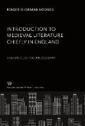 Introduction to Medieval Literature Chiefly in England