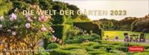 Die Welt der Gärten Premium-Tischplaner 2023. Tisch-Kalender mit 53 faszinierenden Fotos von Gärten auf der ganzen Welt. Dekorativer Tisch-Kalender