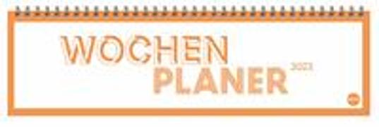Neon Orange Wochenquerplaner 2023. Übersichtlicher Kalender zum Umklappen mit Platz für Termine, Aufgaben und Ideen. Schreibtisch-Querkalender für Überblick im Büro und zu Hause