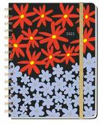 Flowers Spiral-Kalenderbuch A5. Taschenkalender 2023 mit flexiblem Einband, Spiralbindung und viel Platz für Termine. Praktischer Buch-Kalender für Termine und To-dos