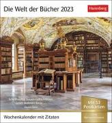 Die Welt der Bücher Postkartenkalender 2023. Von umwerfenden Bibliotheken zum gemütlichen Lesesessel - ein Fotokalender für Bücherwürmer. 53 Postkarten in einem Kalender