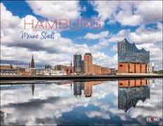 Hamburg Kalender 2023. Reise-Wandkalender mit 12 atemberaubenden Fotografien der Hansestadt. Städte-Kalender 2023 zum Aufhängen. 44x34 cm. Querformat