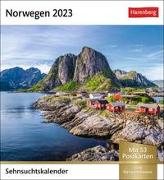 Norwegen Sehnsuchtskalender 2023. Urlaubsträume in einem Tischkalender im Postkartenformat. Jede Woche tolle Eindrücke verpackt in einen kleinen Foto-Kalender. Auch zum Aufhängen