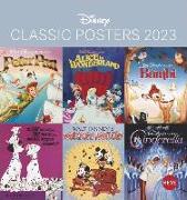 Disney Classic Filmplakate Postkartenkalender 2023. Kleiner Kalender mit Abbildungen der berühmten Filmposter als Postkarten zum Sammeln und Verschicken