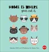 Katzensprüche Postkartenkalender 2023. Weisheiten über Samtpfoten in einem kleinen Kalender voll typografischer Details. Ein Muss für Katzenliebhaber, der Postkarten-Tischkalender