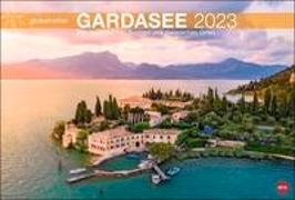 Gardasee Globetrotter Kalender 2023. Riva, Torbole und Sirmione in schönen Fotos, die in einem großen Wandkalender vom nächsten Urlaub träumen lassen. Kalender Landschaften 2023