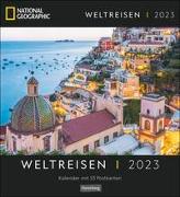 Weltreisen Postkartenkalender National Geographic 2023. Jede Woche ein neues Traumziel im Postkartenformat. Fotokalender zum Aufstellen oder Aufhängen mit 53 Postkarten