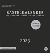 Bastelkalender 2023 Premium schwarz mittel. Blanko-Kalender zum Basteln mit extra Titelblatt für eine persönliche Gestaltung. Foto- und Bastelkalender 2023