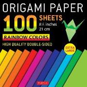 Origami Paper 100 sheets Rainbow Colors 8 1/4" (21 cm)