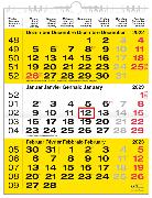 3-Monatskalender GELB 2024