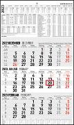 3-Monatskalender groß 2023 - Büro-Kalender 30x48,8 cm (geöffnet) - mit Datumsschieber - Zettler - 954-0011