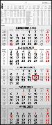 5-Monatskalender 2023 - Büro-Kalender 30x71,8 cm (geöffnet) - mit Datumsschieber - Zettler - 971-0011