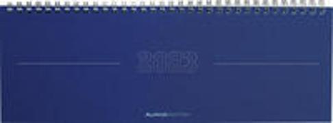 Tisch-Querkalender Papyrus Blau 2023 - Büro-Planer 29,7x10,5 cm - Tisch-Kalender - 1 Woche 2 Seiten - Ringbindung - Alpha Edition