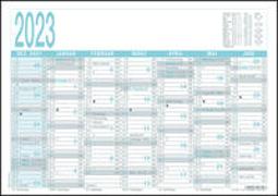 Arbeitstagekalender 2023 - A4 (29,7 x 21 cm) - 7 Monate auf 1 Seite - Tafelkalender - Plakatkalender - Jahresplaner - 909-0000