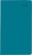 Taschenplaner türkis 2023 - Bürokalender 9,5x16 cm - 112 Seiten - 1 Woche auf 2 Seiten - separates Adressheft - faltbar - Notizheft - 560-1003