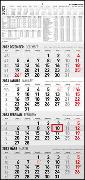 4-Monatskalender 2023 - Büro-Kalender 30x62,8 cm (geöffnet) - mit Datumsschieber - Zettler - 960-0011