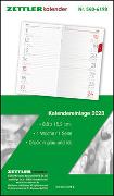 Kalender-Ersatzeinlage 2023 - für den Taschenplaner Typ 560 - 8,8x15,2 cm - 1 Woche auf 2 Seiten - separates Adressheft - Notizheft - 520-6198