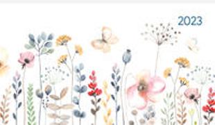 Ladytimer Pad Flower Field 2023 - Taschen-Kalender 15,6x9 cm - Blumen - Weekly - 128 Seiten - Notiz-Buch - Alpha Edition