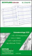 Kalender-Ersatzeinlage 2023 - für den Taschenplaner Typ 520 - 8,8x15,2 cm - 1 Monat auf 2 Seiten - separates Adressheft - faltbar - Notiz-Heft - 520-6198