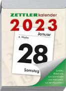 Tagesabreißkalender XL 2023 - 8,2x10,7 cm - 1 Tag auf 1 Seite - mit Sudokus, Rezepten, Rätseln uvm. auf den Rückseiten - Bürokalender 305-0000