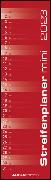 Streifenplaner Mini Rot 2023 - Streifen-Kalender 9,5x33 cm - Küchenkalender - Wandplaner - Alpha Edition