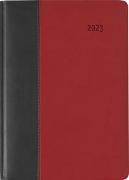 Buchkalender Premium Fire schwarz-rot 2023 - Büro-Kalender A5 - Cheftimer - 1 Tag 1 Seite - 416 Seiten - Tucson-Einband - Alpha Edition