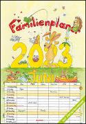 Familienplaner Cartoon 2023 - Bildkalender 23,7x34 cm - 6 Spalten - Kalender mit Platz für Notizen - mit vielen Zusatzinformationen - Wandkalender