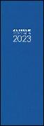 Tagevormerkbuch blau 2023 - Bürokalender 10,4x29,6 cm - 1 Tag auf 1 Seite - Einband mit Leinenstruktur - mit Eckperforation und Leseband - 808-0015