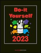Do-it Yourself schwarz 2023 - Bastelkalender - DIY-Kalender - 24x31