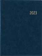 Wochenbuch blau 2023 - Bürokalender 21x26,5 cm - 1 Woche auf 2 Seiten - mit Eckperforation und Fadensiegelung - Notizbuch - 728-0015