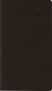 Slimtimer Touch schwarz 2023 - Taschenkalender 9,5x16 cm - seperates Adressheft - Weekly - 128 Seiten - Quer-Planer - Alpha Edition
