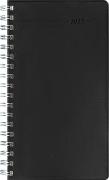 Slimtimer Ringbuch PVC schwarz 2023 - Taschen-Kalender 9x15,6 cm - Ringbindung - fester PVC-Einband - Weekly - 128 Seiten - Alpha Edition