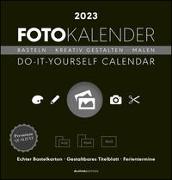 Foto-Bastelkalender schwarz 2023 - Do it yourself calendar 21x22 cm - datiert - Kreativkalender - Foto-Kalender - Alpha Edition