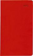 Taschenplaner Leporello PVC rot 2023 - Bürokalender 9,5x16 cm - 1 Monat auf 2 Seiten - separates Adressheft - faltbar - Notizheft - 510-1013