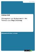 Ethnogenese und Kulturwandel - Der Versuch einer Begriffsklärung