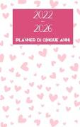 Planner mensile 2022-2026 5 anni - Sognalo - Pianificalo - Fallo: Copertina rigida - Calendario 60 mesi, Planner calendario quinquennale, Pianificator